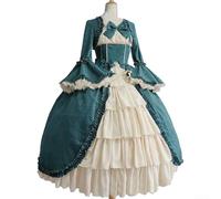 PETSTIBLE Lolita Styled Costume médiéval pour femme avec des détails comme un nœud papillon unique (M, vert)