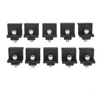 PETSTIBLE Lot de 10 pinces d'extrémité de panneau 30 mm/35 mm, supports en aluminium, pour système d'installation photovoltaïque de panneau, accessoires d'installation (noir) (10