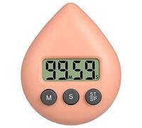 PETSTIBLE Minuteur de douche numérique étanche et économiseur d'énergie Minuteur numérique pour brosse à dents en forme de goutte Orange