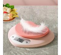 PETSTIBLE Petite balance de cuisine électronique de cuisine 5 kg précise et précise en forme de cœur avec écran LCD rose