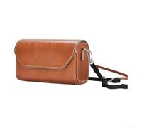 PETSTIBLE Sac à bandoulière en cuir PU pour Panasonic EPL1-EPL10, marron | Extérieur en cuir synthétique souple, résistant aux rayures, convient pour Sony ZVE10, finition noire élégante