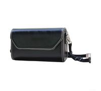 PETSTIBLE Sac à bandoulière en cuir PU pour Panasonic EPL1-EPL10, Noir | Extérieur en cuir synthétique souple, résistant aux rayures, convient pour Sony ZVE10, finition noire élégante