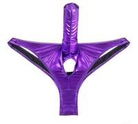 PETSTIBLE Slip fourreau pour homme avec trou de balle Violet M-XL | Design unique avec trou de boule, support de poche de gaine, tailles M à XL, option de couleur violette, tissu polyester
