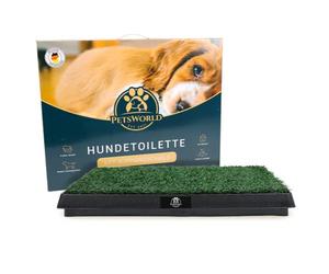 Petsworld bac à litière pour Chien avec Gazon Artificiel et bac idéal | Entraînement pour chiots nettoyage facile convient pour intérieur et extérieur récupérateur Solution toilette
