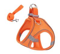 Pettarina pour chat | Poitrine réglable | Chats | Laisse polyvalente en polyester pour chatons et chiots, tailles XX-XL, couleurs noir/bleu/orange/rouge, idéale pour les excursions et les voyages