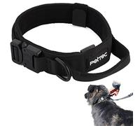 PetTec Collier Petit Chien Ajustable - Nylon D-200 & Rembourrage Néoprène - pour Chiot, Résistant, Attache en D à Ouverture Rapide & Facile - Résistant Intempéries, Saleté & Eau - 34-44cm