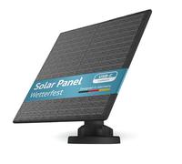 PetTec - Panneau solaire pour caméra de surveillance extérieure Pet Cam - Panneau solaire 4,4 W en noir - Pour caméras d'extérieur avec batterie et port USB - Idéal pour les produits Pet Cam - Câble