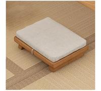 Chaise de sol japonaise multifonctionnelle, chaise de thé Vintage assise sur le sol chaise basse meubles caractéristiques chaise de chambre à coucher familiale ( Color : Beige , S : 45x35x10cm )
