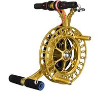 Moulinet de cerf-Volant, Moulinet de cerf-Volant extérieur, Roue Anti-Retour de Frein Silencieux en Alliage de magnésium pour Le vol de Ligne de cerf-Volant (Color : Yellow, Size : 28cm)