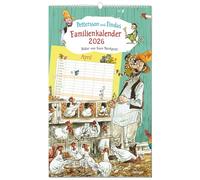 Pettersson und Findus. Familienkalender 2026: Liebevoll illustrierter Wandkalender mit 5 Spalten, Ferienübersicht, Feiertagen und Kalenderwochen