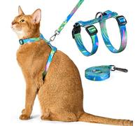 PetThem Ensemble Harnais et Laisse pour Chat - Harnais réglable Anti-Fugue pour Chat, Confortable, Doux, léger, Utilisation sûre et Facile, Harnais pour Chaton de Petite, Moyenne et Grande Taille