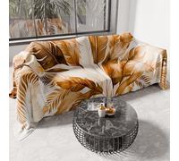 Petti Artigiani Italia - Housse de canapé en Microfibre 500 x 270 cm, Motif Palma Boue, Multi-usages pour canapés, Couvre-lit et Couvre-Table | Serviette de Protection Lavable