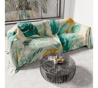 Petti Artigiani Italia - Housse de canapé en Microfibre 500 x 270 cm, Motif Palma Ottanio | Multi-usages pour canapés, Couvre-lit et Couvre-Table | Serviette de Protection Lavable