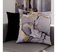 PETTI Artigiani Italiani - 2 Taies d’Oreiller 40x40 cm en Microfibre, Coussins Décoratifs Chambre, Salon, Lot de 2 Housses de Coussin, Taie Marbre 04, 100% Made in Italy