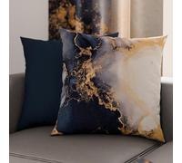 PETTI Artigiani Italiani - 2 Taies d’Oreiller 40x40 cm en Microfibre, Coussins Décoratifs Chambre, Salon, Lot de 2 Housses de Coussin, Taie Marbre 08, 100% Made in Italy