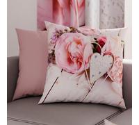 PETTI Artigiani Italiani - 2 Taies d’Oreiller 40x40 cm en Microfibre, Coussins Décoratifs Chambre, Salon, Lot de 2 Housses de Coussin, Taie Country Chic, 100% Made in Italy