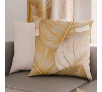 PETTI Artigiani Italiani - 2 Taies d’Oreiller 45x45 cm en Microfibre, Coussins Décoratifs Chambre, Salon, Lot de 2 Housses de Coussin, Taie Tropical Taupe O, 100% Made in Italy