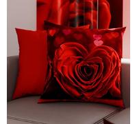 PETTI Artigiani Italiani - 2 Taies d’Oreiller 45x45 cm en Microfibre, Coussins Décoratifs Chambre, Salon, Lot de 2 Housses de Coussin, Taie Passion, 100% Made in Italy