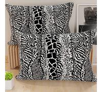 PETTI Artigiani Italiani - 2 Taies d’Oreiller 50x30 cm en Microfibre, Coussins Décoratifs Chambre, Salon, Lot de 2 Housses de Coussin, Taie Animalier 05, 100% Made in Italy
