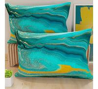 PETTI Artigiani Italiani - 2 Taies d’Oreiller 50x70 cm en Microfibre, Coussins Décoratifs Chambre, Salon, Lot de 2 Housses de Coussin, Taie Marbre 02, 100% Made in Italy