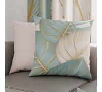 PETTI Artigiani Italiani - 2 Taies d’Oreiller 60x60 cm en Microfibre, Coussins Décoratifs Chambre, Salon, Lot de 2 Housses de Coussin, Taie Tropical Bleu Ciel O, 100% Made in Italy