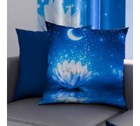 PETTI Artigiani Italiani - 2 Taies d’Oreiller 65x65 cm en Microfibre, Coussins Décoratifs Chambre, Salon, Lot de 2 Housses de Coussin, Taie Nuit Étoilée, 100% Made in Italy