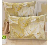 PETTI Artigiani Italiani - 2 Taies d’Oreiller 70x40 cm en Microfibre, Coussins Décoratifs Chambre, Salon, Lot de 2 Housses de Coussin, Taie Tropical Taupe O, 100% Made in Italy