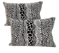 PETTI Artigiani Italiani - 2 Taies d'oreiller 50x80 cm en Microfibre, Coussins Décoratifs Chambre, Salon, Lot de 2 Housses de Coussin, Taie Animalier 05, 100% Made in Italy