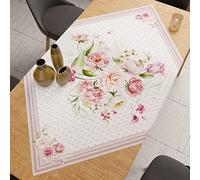 PETTI Artigiani Italiani Accessoires Cuisine Petti, 100% Microfibre hypoallergénique, Shabby Pois Poudre, Centrotavola 90x90 cm