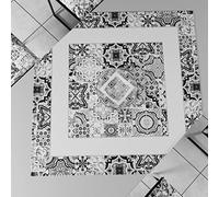 PETTI Artigiani Italiani Accessoires Cuisine Petti, 100% Microfibre hypoallergénique, Vitres Noir, Centrotavola 90x90 cm