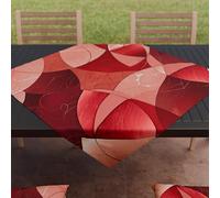 PETTI Artigiani Italiani - Accessoires Textiles de Cuisine, Centre de Table Moderne 90x90 cm en Microfibre, Nappe Centre de Table Élégante Impression Numérique Motif Cercles Rouge