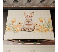 Petti Artigiani Italiani - Accessoires Textiles de Cuisine, Couvre-cuisinière 46 x 70 cm en Microfibre, Couvre-cuisinière de Pâques élégant pour gaz et Induction, 26 30, 100% fabriqué en Italie