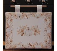 Petti Artigiani Italiani - Accessoires Textiles de Cuisine, Couvre-Four 40 x 50 cm en Microfibre, Couvre-Four Moderne en Impression numérique Citrouille Automne, Halloween, 100% fabriqué en Italie