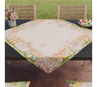 Petti Artigiani Italiani - Accessoires Textiles de Cuisine, pièce maîtresse de Pâques Moderne 90 x 90 cm en Microfibre, Nappe de Table élégante en Impression numérique 26 34, 100% fabriquée en Italie