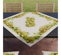 PETTI Artigiani Italiani - Accessoires Textiles de Cuisine, pièce maîtresse Moderne 90 x 90 cm en Microfibre, Nappe de Table élégante en Impression numérique Raisin et Kiwi, 100% Made in Italy