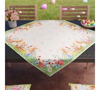 PETTI Artigiani Italiani - Centre de Table de Pâques 90x90 cm, Tissu en Microfibre Anti-Tache, Élégant et Lavable, Décoration Élégante pour Paques, 100% Fabriqué en Italie