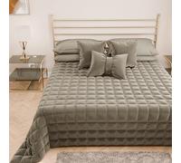 PETTI Artigiani Italiani - Couette 1 Place et demie en Velours Doux et Chaud, Couette printanière Automne, Couvre-lit Une Place et demie, Boue, 100% fabriqué en Italie