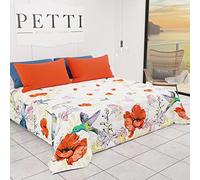 PETTI Artigiani Italiani - Couette Couvre-lit Primaverile d'été 2 Personnes Motif Aesthetics 03 100% Microfibre Anti-Allergique 100% Made in Italy