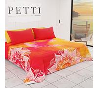 PETTI Artigiani Italiani - Couette Couvre-lit Primaverile d'été 2 Personnes Motif Ethnic 01 100% Microfibre anallergique, 100% Made in Italy
