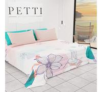 PETTI Artigiani Italiani - Couette Couvre-lit Primaverile d'été Double Motif Aesthetics 02 100% Microfibre Anti-Allergique 100% Made in Italy