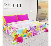PETTI Artigiani Italiani - Couette Couvre-lit Primaverile d'été Simple Motif Aesthetics 04 100% Microfibre Anti-Allergique 100% Made in Italy