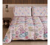 PETTI Artigiani Italiani - Couette d'hiver pour lit Double Face, Couleur Unie et Impression numérique, 100% Microfibre hypoallergénique, fabriquée en Italie