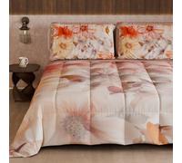 Petti Artigiani Italiani - Couette d'hiver pour lit Double Face, Couleur Unie et Impression numérique Florale 25 1, 100% Microfibre, fabriquée en Italie