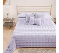 PETTI Artigiani Italiani - Couette Double en Velours Doux et Chaud, Couette Printemps Automne, Couvre-lit Double, Lilas 100% fabriqué en Italie