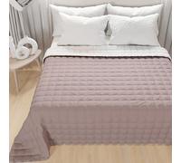 PETTI Artigiani Italiani - Couette Simple Reversible 160x260 cm en Microfibre, Couvre-lit Simple Printemps, Couverture 1 Personne Réversible, Rose Blanc, 100% Fabriqué en Italie