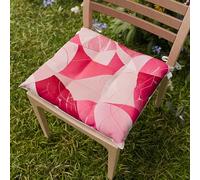 PETTI Artigiani Italiani - Coussins de Chaise Cuisine, Lot de 6 Galettes Microfibre avec Liens, Motif Cercles Fuchsia, Fabriqué avec Amour et Passion en Italie Depuis 1968