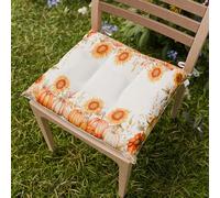 PETTI Artigiani Italiani - Coussins de Chaise Cuisine, Lot de 6 Galettes Microfibre avec Liens, Motif Halloween Citrouilles, Fabriqué avec Amour et Passion en Italie Depuis 1968