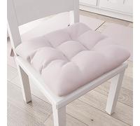 PETTI Artigiani Italiani - Coussins de Chaise de Cuisine, Lot de 6 galettes de Chaise, Housses de siège en Coton avec Attaches, Rose poudré, 100% Fabriqué en Italie