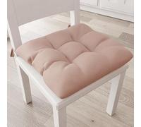 PETTI Artigiani Italiani - Coussins de Chaise de Cuisine, Lot de 6 galettes de Chaise, Housses de siège en Coton avec Attaches, Coloris Corail, 100% Made in Italy