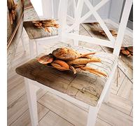 PETTI Artigiani Italiani - Coussins de Chaise, Galette de Chaise, Dessus de Chaise, Lot de 6, 100% Made in Italy, Panier de Pain